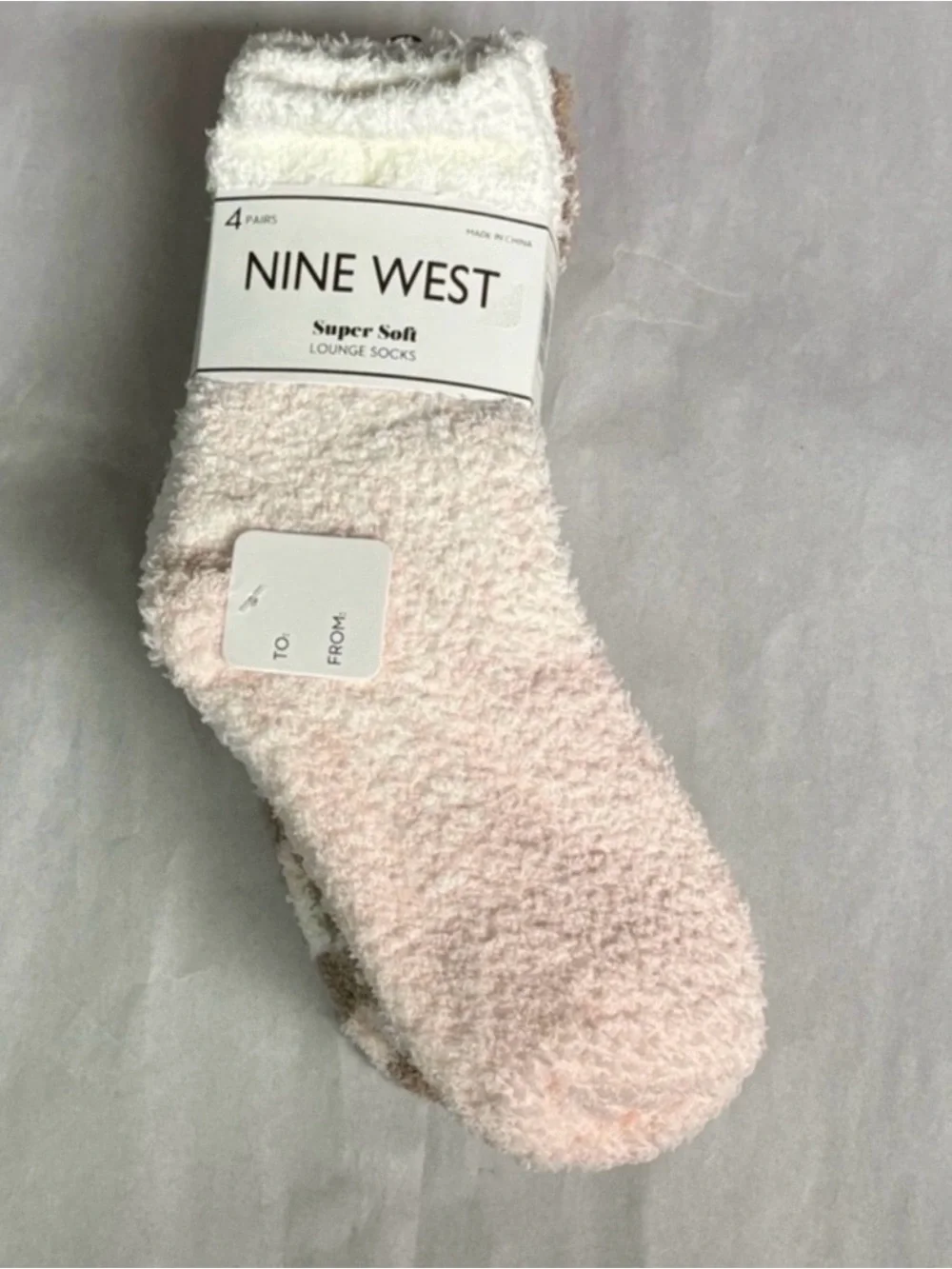 New Nine West Socks Women’s 4 Pair Soft Cozy Plush Lounge Socks Casual Active